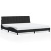 vidaXL Cadre de lit avec LED sans matelas Hanko noir 200x200 cm velours