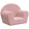 vidaXL Canap&eacute; pour enfants Rose Peluche douce