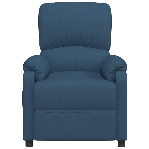 vidaXL Fauteuil de massage Bleu Tissu