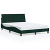 vidaXL Cadre de lit sans matelas Hanko vert fonc&eacute; 140x190 cm velours