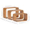 vidaXL Tables d'appoint 3 pcs Bois d'acacia solide avec finition miel