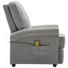 vidaXL Fauteuil de massage Gris clair Tissu