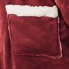 vidaXL Sweat à capuche couverture Rouge Bordeaux l Polaire et flanelle