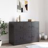 vidaXL Buffet noir 99x39x73 cm acier