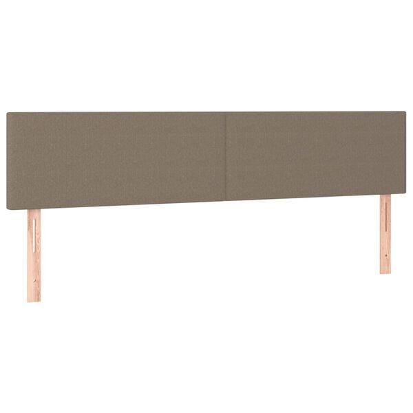 vidaXL T&ecirc;tes de lit 2 pcs Taupe 90x5x78/88 cm Tissu