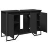 vidaXL Armoire lavabo de salle de bain noir 91x35x60 cm