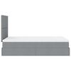 vidaXL Cadre de lit ottoman avec matelas gris clair 120x190 cm tissu