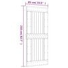 vidaXL Porte coulissante et kit de quincaillerie 85x210 cm pin massif