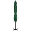 vidaXL Parasol de jardin en porte-à-faux et poteau en aluminium vert