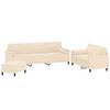 vidaXL Ensemble de canap&eacute;s 3 pcs coussins d&eacute;coratifs et coussins Cr&egrave;me