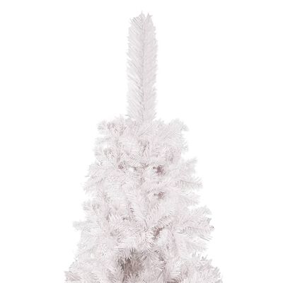 vidaXL Arbre de Noël mince pré-éclairé Blanc 120 cm
