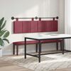 vidaXL T&ecirc;te de lit suspendue Ray&eacute; Bordeaux 170 x 55 x 5 cm tissu