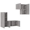 vidaXL Unités murales TV 4 pcs sonoma gris bois d'ingénierie
