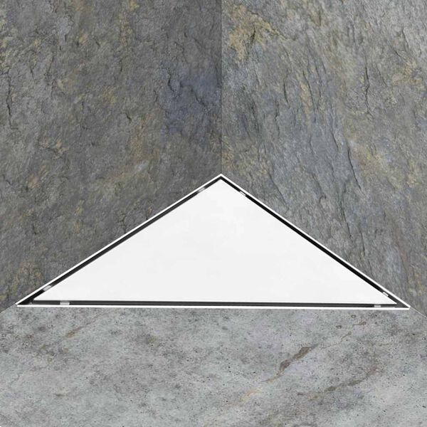 vidaXL Drain de douche 2 en 1 avec couvercle 25x25 cm Acier inoxydable