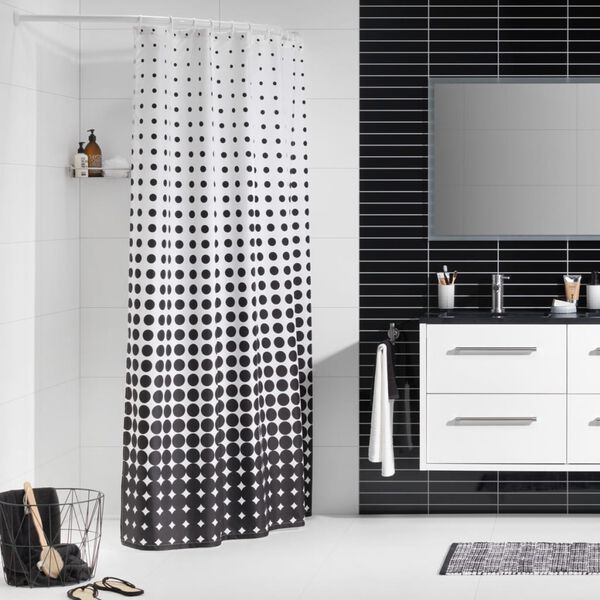 Sealskin Rideau de douche Speckles 180 cm Noir