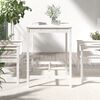 vidaXL Table de jardin blanc 121x82,5x110 cm bois massif de pin