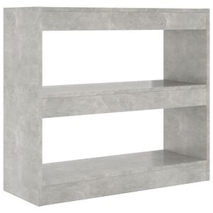 vidaXL Biblioth&egrave;que/S&eacute;parateur de pi&egrave;ce Gris b&eacute;ton 80x30x72 cm