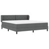 vidaXL Lit boxspring avec matelas Gris fonc&eacute; 180 x 200 cm tissu