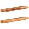 vidaXL &Eacute;tag&egrave;res murales 2 pcs 100x17x8 cm bois massif d'acacia