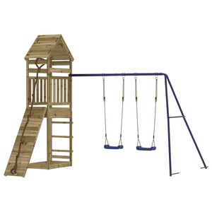 vidaXL Aire de jeux d'ext&eacute;rieur bois de pin impr&eacute;gn&eacute;