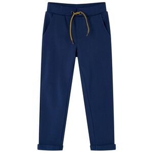vidaXL Pantalons pour enfants avec cordon de serrage bleu marine 92