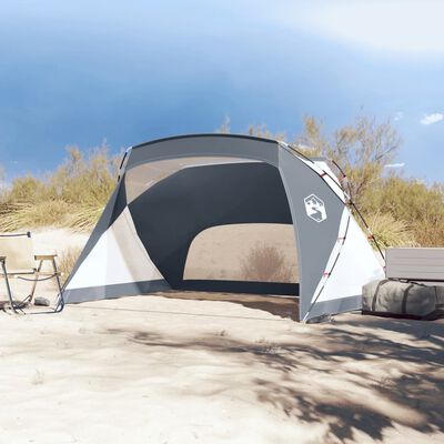 vidaXL Tente de plage gris 274x178x170/148 cm taffetas 185T