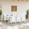 vidaXL Ensemble de salle à manger pour jardin 7 pcs Blanc Rattan Polt