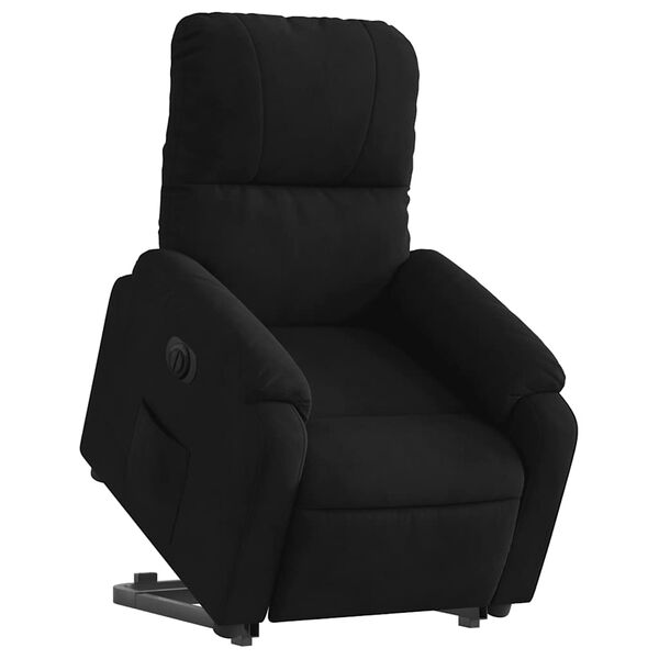 vidaXL Fauteuil inclinable &eacute;lectrique noir tissu microfibre