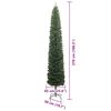 vidaXL Sapin de No&euml;l artificiel Vert 270 cm PVC et acier et plastique