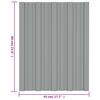 vidaXL Panneau de toiture 12 pcs Gris 60 x 45 cm Acier galvanis&eacute;