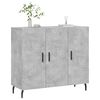 vidaXL Buffet gris b&eacute;ton 90x34x80 cm bois d'ing&eacute;nierie
