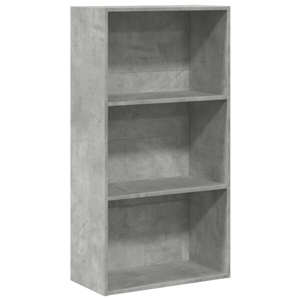 vidaXL Biblioth&egrave;que gris b&eacute;ton 60x30x114 cm bois d'ing&eacute;nierie