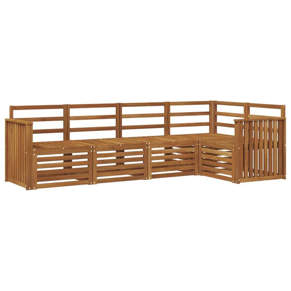 vidaXL Ensembles de canap&eacute;s 5 pcs Naturel Bois d'Acacia Massif