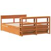 vidaXL Cadre de lit sans matelas cire marron 140x190cm bois pin massif