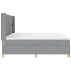 vidaXL Lit &agrave; ressorts avec matelas Gris clair 200 x 200 cm tissu