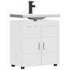 vidaXL Ensemble d'armoire de salle de bain TULUM Blanc brillant