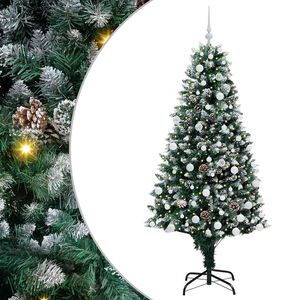 vidaXL Sapin de No&euml;l artificiel Vert 180 cm PVC, Acier et Plastique