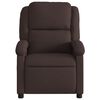 vidaXL Fauteuil de massage inclinable &eacute;lectrique Marron fonc&eacute; Tissu
