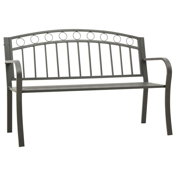 vidaXL Banc de jardin 125 cm acier gris
