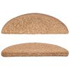 vidaXL Tapis d'escalier 10 pièces 56x17x3 cm Beige Demi-rond