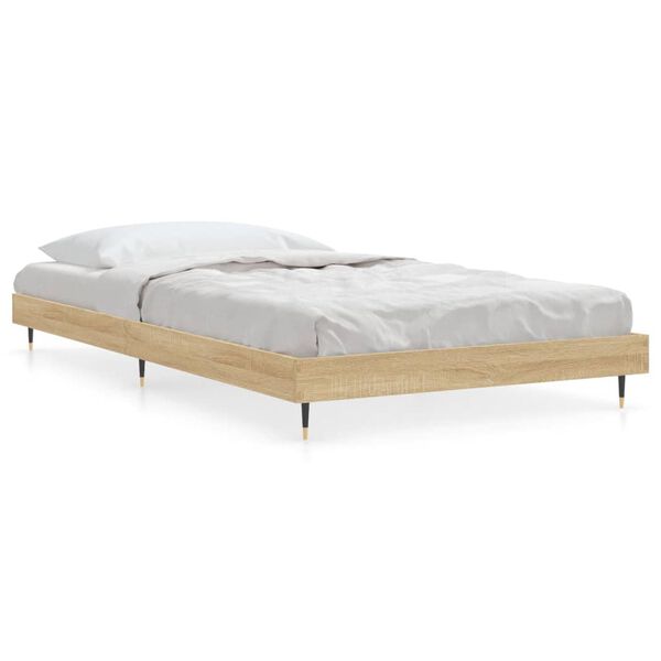 vidaXL Cadre de lit sans matelas ch&ecirc;ne sonoma 90x200 cm