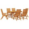 vidaXL Ensemble de salle &agrave; manger pour jardin 7 pcs Marron
