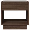 vidaXL Table de chevet avec LED infini chêne marron 50x50x50 cm