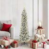 vidaXL Sapin de No&euml;l artificiel Blanc 150 cm PVC, m&eacute;tal et plastique