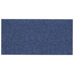 vidaXL T&ecirc;te de lit murale 12 pc 30 x 15 cm Bleu tissu
