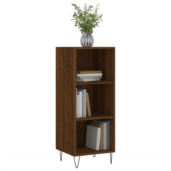 vidaXL Buffet ch&ecirc;ne marron 34,5x32,5x90 cm bois d'ing&eacute;nierie