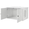 vidaXL Maison pour chat Blanc Brillant 85 x 55 x 50 cm