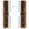 vidaXL Cabinet de salle de bain Ch&ecirc;ne fum&eacute; 30,5 x 30 x 195 cm