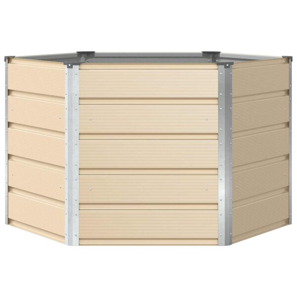 vidaXL Jardini&egrave;re Ivoire 129 x 129 x 75 cm Acier