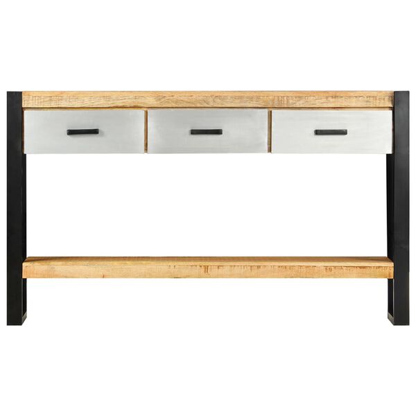 vidaXL Table console 130x30x76 cm Bois de manguier massif